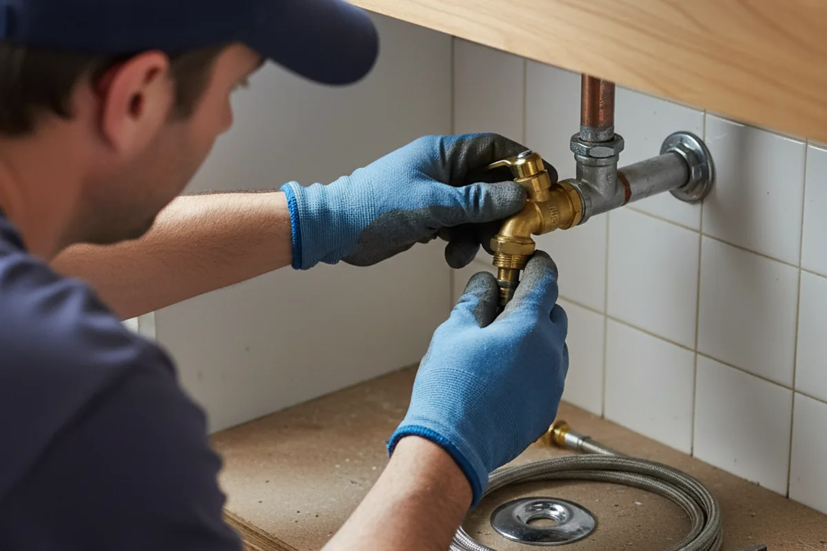Shutoff valve and fitting work during Burst Pipe Repair in Reno